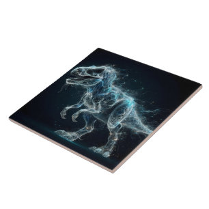 Carreau Dinosaure éthérique dans un cadre mystique