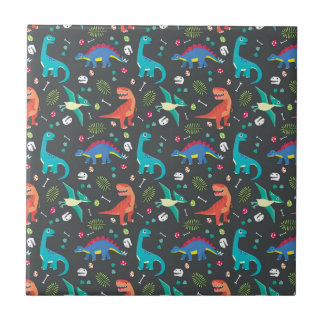 Carreau Dinosaure Motif sans fil, Dinosaur Patte sans fil