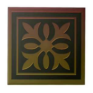 Carreau d'inspiration celtique # 2 en bronze et to