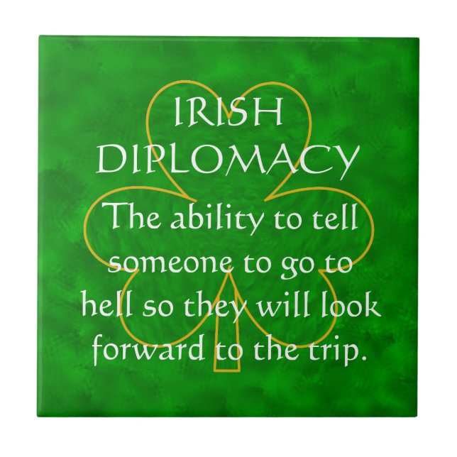 Carreau Diplomatie irlandaise une bénédiction irlandaise (Devant)