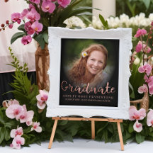 Diplômé d'or Rose tendance Typographie moderne Scr