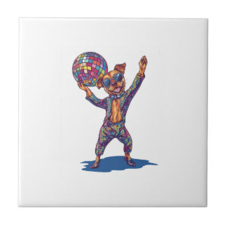 Carreau Disco Dog Delight � Funny 70s Party Pup