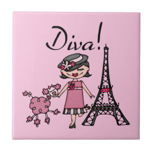 Carreau Diva de cheveux noirs