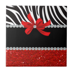 Carreau Diva de diamant (parties scintillantes rouges)
