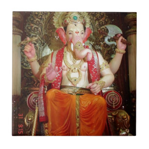 Carreau Divinité indoue d'éléphant asiatique de Ganesh