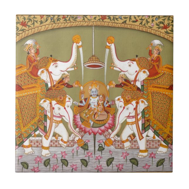 CARREAU DIVINITÉ INDOUE INDIENNE ANTIQUE DE SEIGNEUR (Devant)
