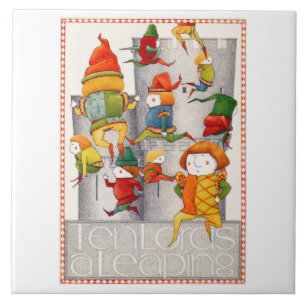 Carreau DIX LORDS A LEAPAPING 6" Carré Carrelage en cérami