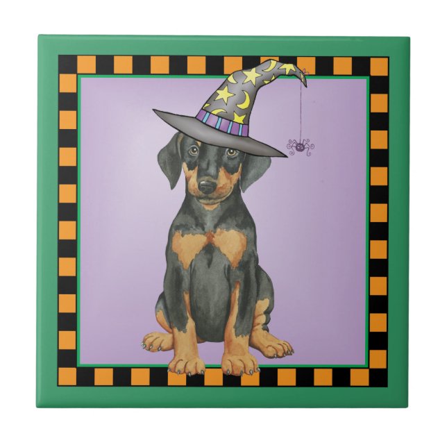 Carreau Doberman Witch (Devant)