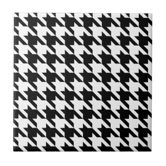 Carreau Dogtooth, motif Houndstooth en noir&blanc
