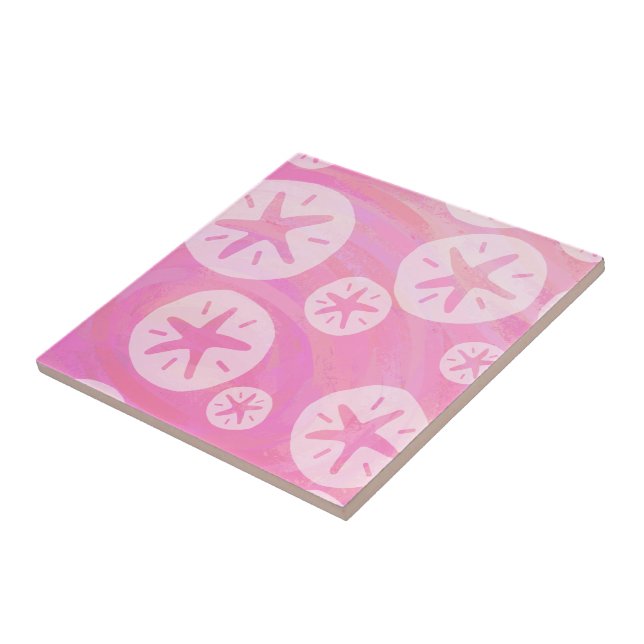 Carreau Dollar de sable blanc et rose (Côté)