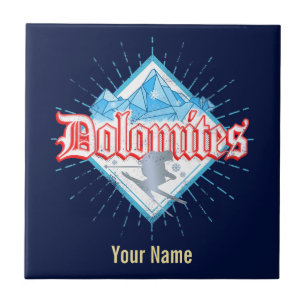 Carreau Dolomites South Tirol Retro Skier Skier Vintage