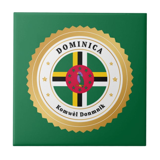 Carreau Dominica Flag (Devant)