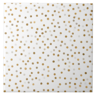 Carreau Dots d'or pour filles Confetti White Design