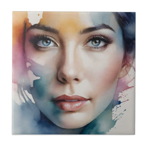 Carreau Double exposition art femme