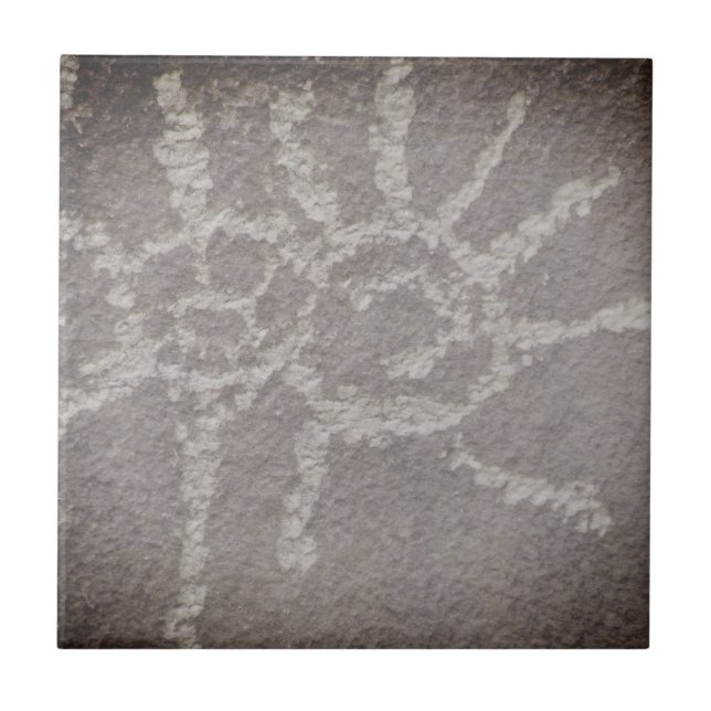 Carreau Double Soleil - Petroglyphes de rock journal (Devant)