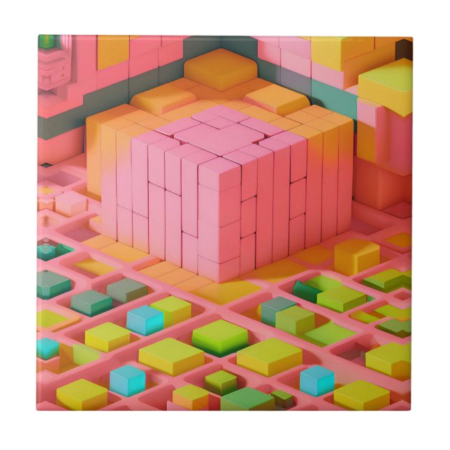 Carreau Douceur aux couleurs vives (Devant)