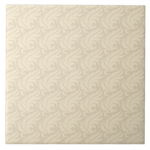 Carreau Doux motif beige floral