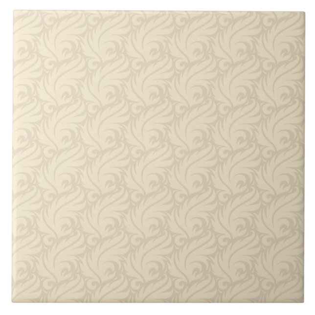 Carreau Doux motif beige floral (Devant)