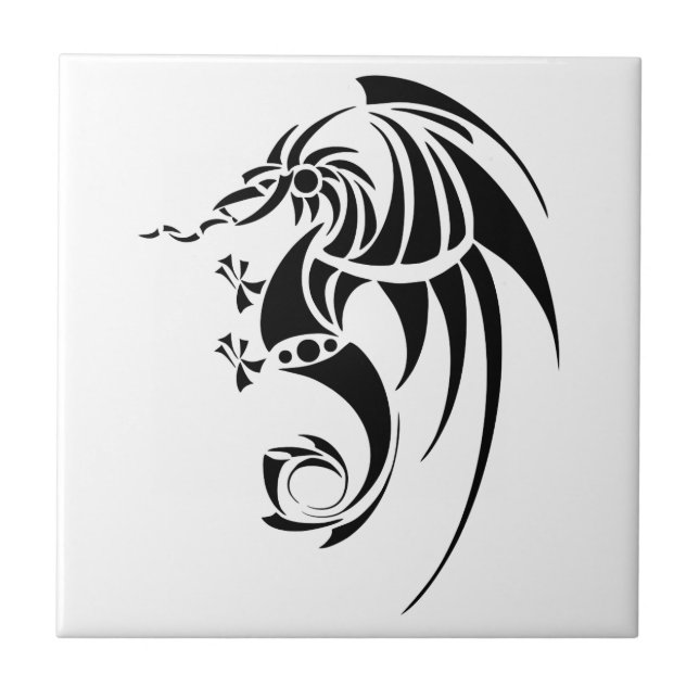 Carreau Dragissous V1 - dragon noir (Devant)