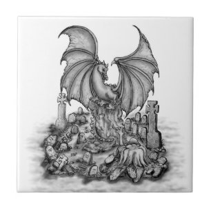 Carreau Dragon avec Zombie