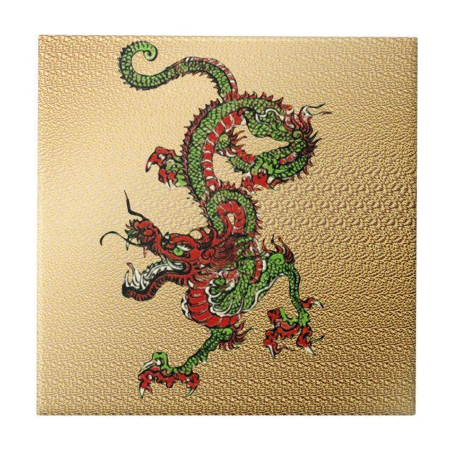 Carreau Dragon chinois (Devant)