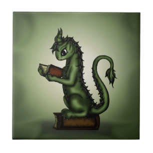 Carreau Dragon de rat de bibliothèque