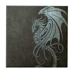 Carreau Dragon de vol en acier industriel - côté droit
