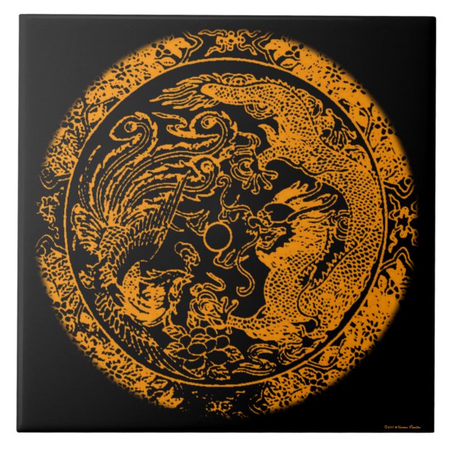 Carreau Dragon et tuile de Phoenix (Devant)