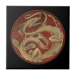 Carreau Dragon Lore Art Nouveau