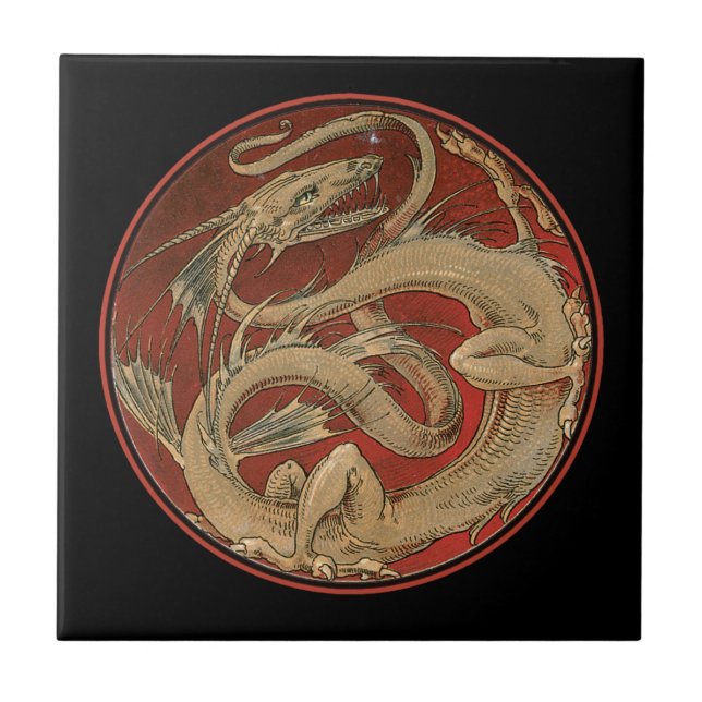 Carreau Dragon Lore Art Nouveau (Devant)