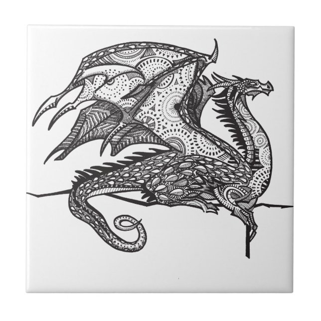 Carreau Dragon majestueux (Devant)