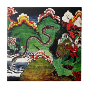 Carreau Dragon mythologique