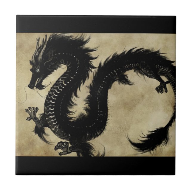 Carreau Dragon noir (Devant)
