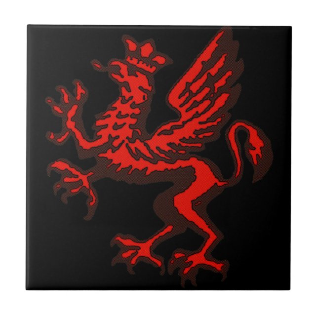 Carreau Dragon rouge (Devant)