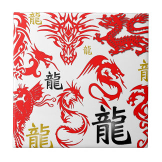 CARREAU DRAGON ROUGE