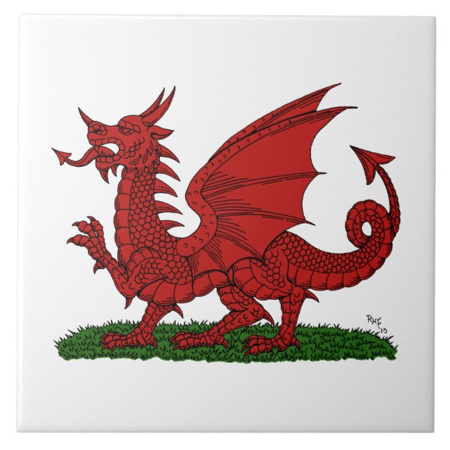 Carreau Dragon rouge du Pays de Galles (Devant)