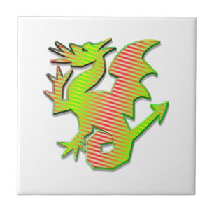 Carreau Dragon stylisé