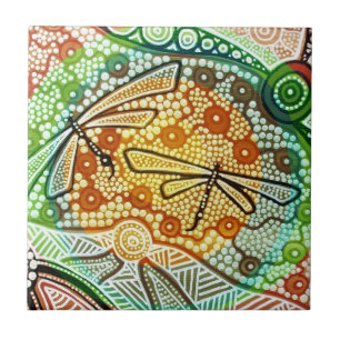 Carreau Dragonflies de forêt tropicale