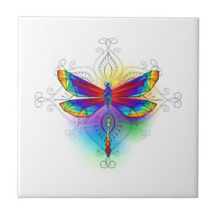 Carreau Dragonfly en arc-en-ciel