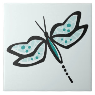 Carreau Dragonfly vert turquoise