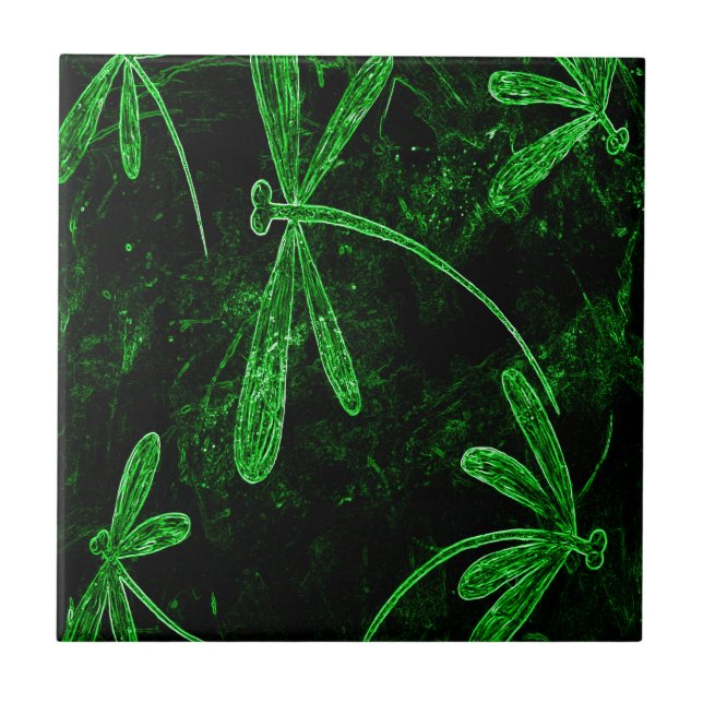Carreau Dragonlies Neon Green (Devant)
