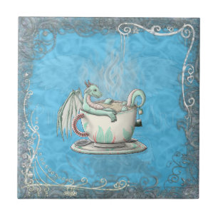 Carreau Dragons de tasse de thé : Menthe poivrée