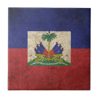 Drapeau affligé par cru du Haïti