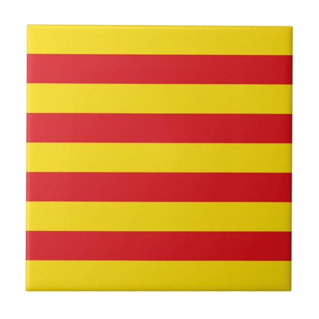 Carreau Drapeau catalan (Devant)