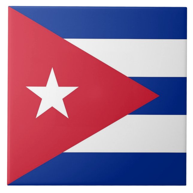 Carreau Drapeau cubanais (Devant)