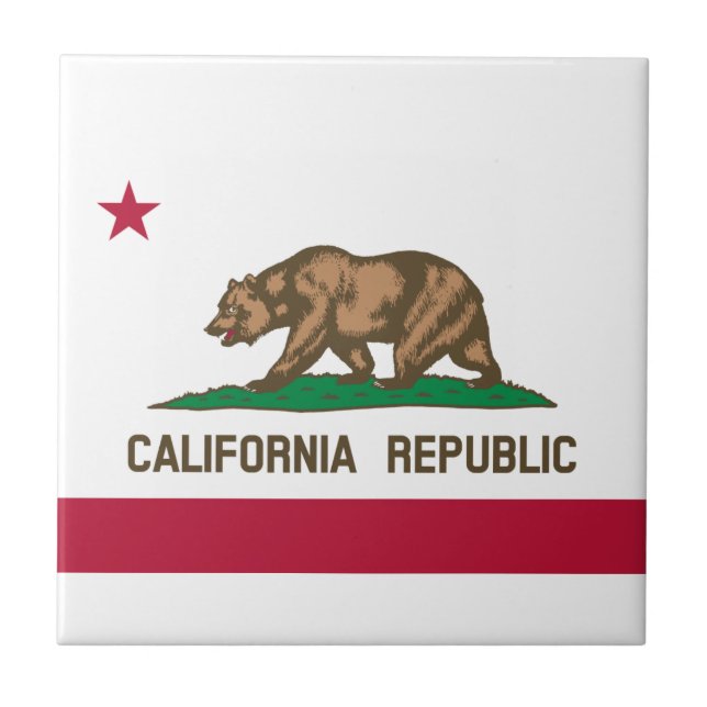Carreau Drapeau de Californie (Devant)