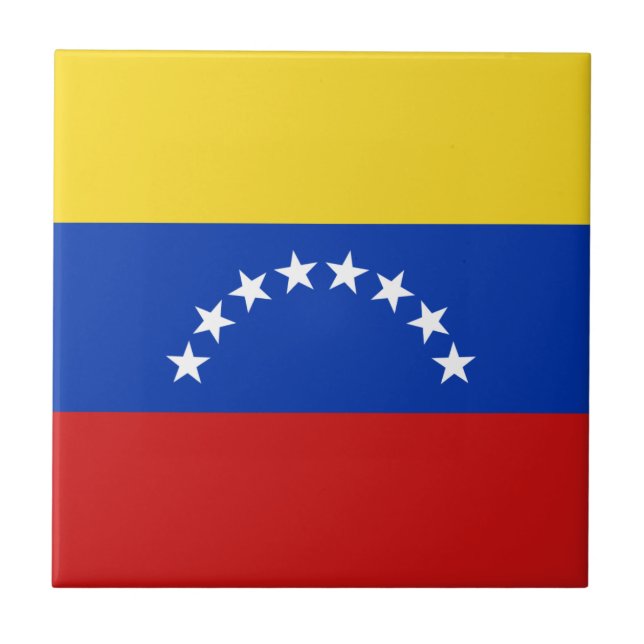 Carreau Drapeau de céramique du Venezuela (Devant)