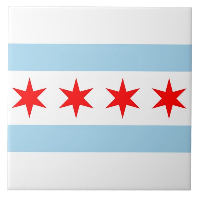 Carreau Drapeau de Chicago Illinois (Devant)