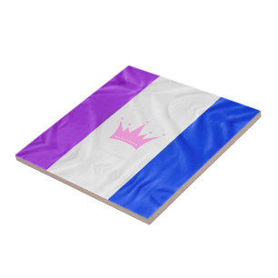 Carreau Drapeau de fierté de la culture drag de SlipperyJo
