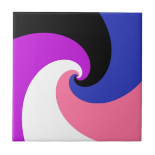 Carreau Drapeau de fierté Genderfluid Abstrait Spirale Boh